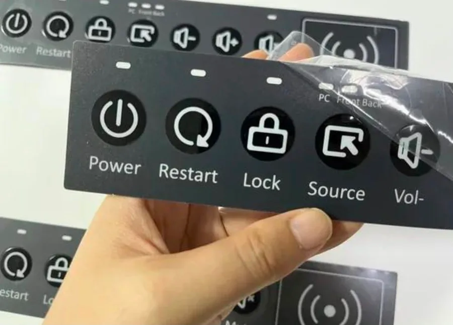 Elektronik cihaz için serigrafi baskılı teknik membran panel